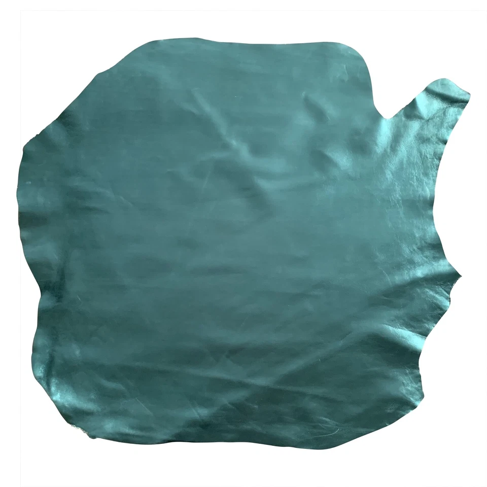 Cuero artesanal metálico verde oculto hágalo usted mismo cubierta de libro tela material de tapicería delgado Foto 1 de 4