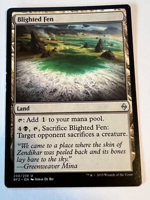 MTG Magic The Gathering Battle for Zendikar Blighted Fen Uncommon LP - Image 1 of 2
