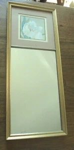 Vtg 80's Crowning Touch Collections Floral Wall Mirror W/ Gold Frame USA ~ EUC - Picture 1 of 3