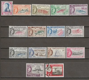 TURKS & CAICOS ISLANDS 1957 SG 237/250 + 253 GEBRAUCHT - Bild 1 von 1