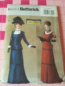 Butterick Pattern B4212 Victorian Costume Gown Titanic Era Sizes 6 8 10 UNCUT - Picture 1 of 2