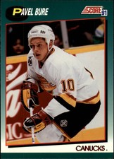 1991-92 Score Rookie Traded Canucks Hockey Card #49T Pavel Bure