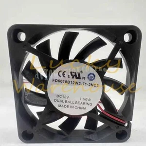 For COOLTRON FD6010B12W2-71-2NC3 12V1.56W 6CM 60*60*10mm Cooling fan 2Pin~ - Afbeelding 1 van 2