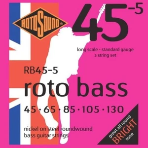 Rotosound RB45-5 'Rotobass' Nickel Roundwound 5-String Bass strings 45-130 - Picture 1 of 1