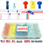 100Pcs Quick Splice Solderless Wire T-Tap Electrical Connector Assortment Kit