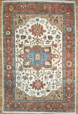 Intrincado indio - alfombra tribal vintage - alfombra nómada - 9,7 x 14,2 pies Foto 1 de 4