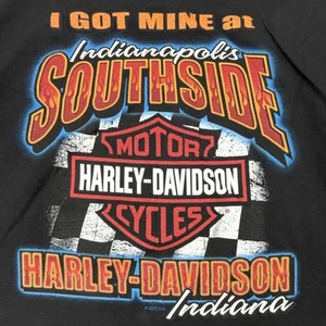 SOUTHSIDE HARLEY DAVIDSON INDIANAPOLIS, IN NERO GRAFICA T SHIRT UOMO TAGLIA XL - Foto 1 di 14