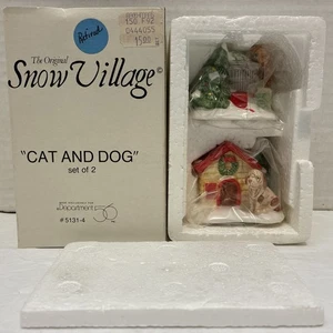 New/Open Box*Department/Dept 56 Snow Village "Cat and Dog"*5131-4 - Picture 1 of 3