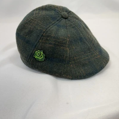 Gorra Boston Scally Irish Rosa Verde a Cuadros con Pin Talla Pequeña Foto 1 de 4