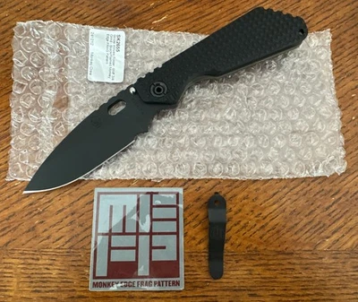 ¡NUEVO! Cuchillos Strider SMF MEFP Negro Hoja 3V Llamado Titanio Borde Mono Foto 1 de 4