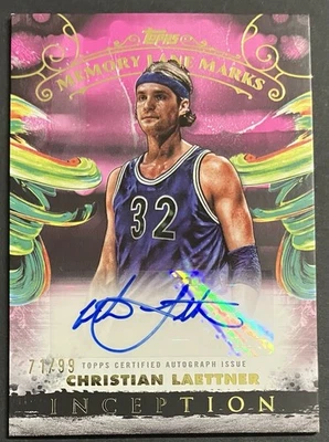 2024 Topps Inception Memory Lane Marks 粉色 /99 Christian Laettner #MLM-CL 签名 — 第 1/2 张图片