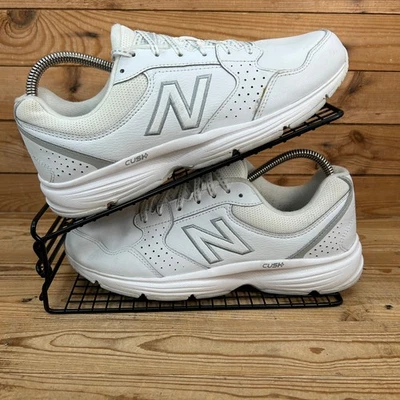 New Balance 411 Trainers Womens Size UK 7.5 White Leather Casual Shoes NB - Image 1 of 4