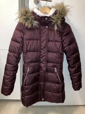 H&M Wintermantel Steppjacke Parka aubergine Gr. 158 - Bild 1 von 4