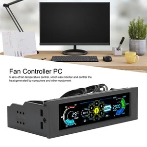 Computer Temp Monitor Pvc Lens Panel Display 5 Sets Fan Temperature Contro AM - Afbeelding 1 van 22