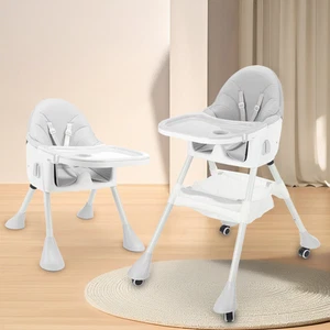 Foldable Baby High Chair Feeding Chair With Recline Backrest Detachable Ogemvzqm - Picture 1 of 23