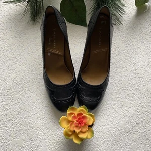 Tahari Cornelia Women’s Leather High Heel Shoes Size 6.5 M Black - Picture 1 of 9