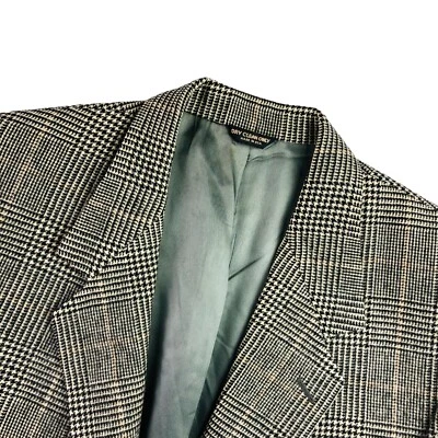 VTG Lord & Taylor Men's Flannel Camel Hair 2-Button Blazer Tan Plaid • USA • 44R - Image 1 of 4