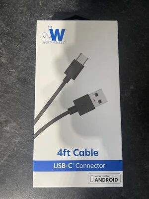 Just Wireless 4ft TPU Micro USB to USB-A Cable - Black - Image 1 of 2