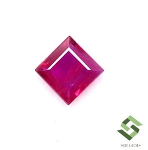 3,50x3,50 mm Zertifizierter natürlicher Rubin quadratischer Schnitt 0,24 CTS Facettiert Loser Edelstein - Bild 1 von 7