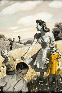Arthur Sarnoff - Country Life Illustration 1955 Signed -17" x 22" Fine Art Print - Picture 1 of 1