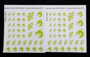 Alpha Legion Transfer Decals 2 Sheets Warhammer 40K Chaos Space Marines Legion - Picture 1 of 1