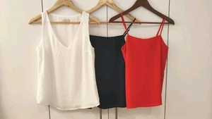 3x Oasis Womens Tops In Red White Blue Size 8 Mixed Styles - Picture 1 of 11