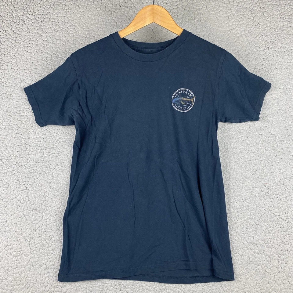 Camiseta Atún Pesca Para Hombre Talla Mediana Captain Fin Co Manga Corta Azul Marino Foto 1 de 4