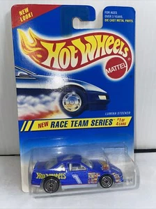 1995 Hot Wheels #275 Race Team Series 1/4 LUMINA STOCKER Blue w/UH Spoke Variant - Picture 1 of 1