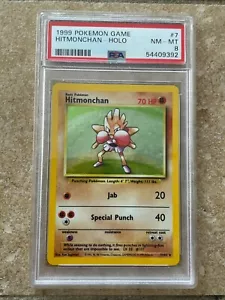 Pokemon Hitmonchan Holo 1999 #7/102 WOTC PSA 8 NM-MT 🔥 - Foto 1 di 2
