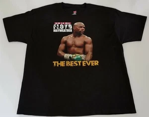 Floyd Mayweather Jr The Best Ever W-50 L-0 KO-27 Mens Black T Shirt Size XL NOS - Picture 1 of 3