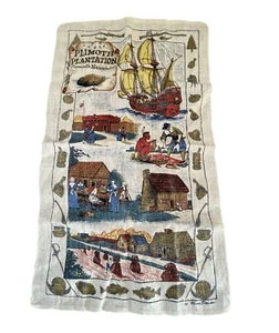 VTG Warren Baucher Linen Dish Towel Plimoth Plantation Plymouth Massachusetts - Picture 1 of 11
