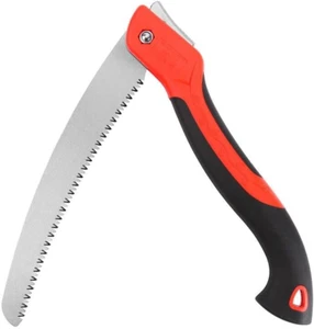 10 Inch Heavy Duty Pruning Saw, Folding Hand Saw with SK5 Curved Blade, Triple-C - Picture 1 of 12