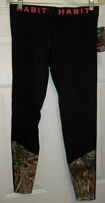 HABIT Womens Gunstock Hollow Base Layer Leggings Realtree Black Med Scent Factor - Image 1 of 4