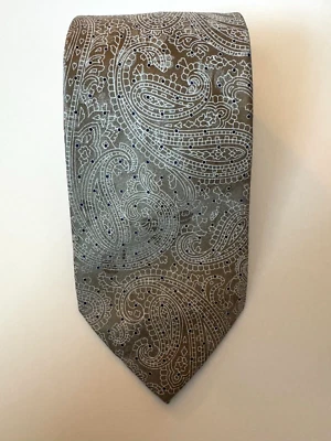 Corbata para el cuello Tasso Ella bronceada hecha a mano 100 % seda para hombre 60,75"X3,25" Foto 1 de 4