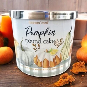 ***NEW!*** Goose Creek Pumpkin Pound Cake 14.5oz 3-Wick Candle - Picture 1 of 1