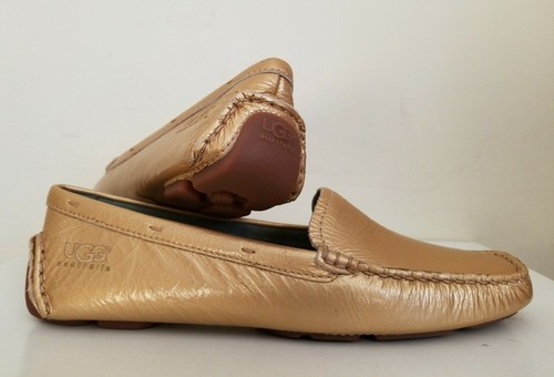 Mocassini UGG Australia SIGHTSEE classici oro arricciatura brevetti US 5 7 I LOVE SHOES