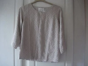 JACQUES VERT PEARL & BEAD JACKET -SIZE 12-NEW - Picture 1 of 2