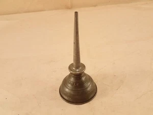Vintage Adler 2-1/8" Durchmesser "Gestufter" Zinn Daumen Stil Öler ~ 5" hoch - Bild 1 von 6