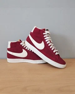 Nike Blazer Trainers Red Mid Premium Suede Size UK 7.5 EU 42 Noble Red/Sail - Picture 1 of 8