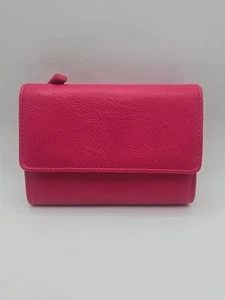 YoKeeps RFID Blocking Women’s Leather Wallet – Pink Magenta Trifold Purse... - Picture 1 of 4