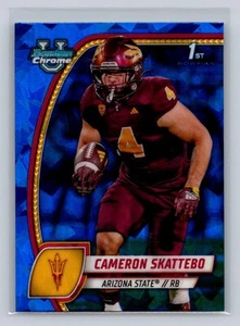 2024 Bowman U Chrome Sapphire #37 Cameron Skattebo Base 1st Bowman-ASU - Picture 1 of 2