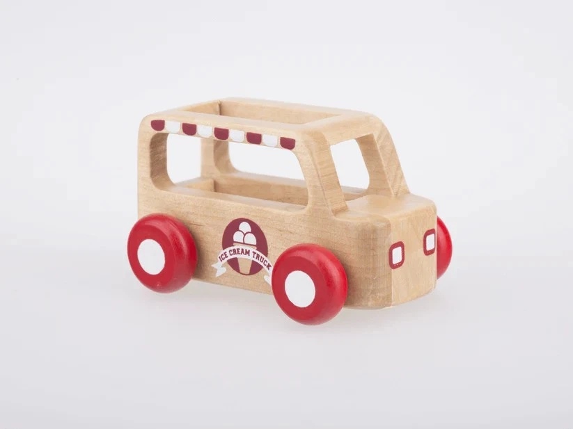 Mini coches MOOVER camión de helados coche de juguete de madera para niños pequeños 3x2x2 pulgadas Foto 1 de 1