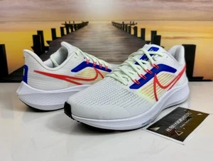 Men’s Size 12 Nike Air Zoom Pegasus 39 Running Shoes White Racer Blue Crimson - Picture 1 of 8