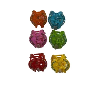 NEW Hair Accessories set of 6 small colorful claw clips - Picture 1 of 4