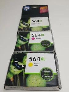 HP 564 XL ORIGINAL/ORIGINAL Gelb, Magenta und Schwarz Versiegelt - Bild 1 von 7