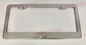 3D Q50 Q60 G37 G35  Stainless Steel Chrome Finished License Plate Frame - Picture 1 of 1