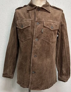Vintage 1970s Men’s Brown Corduroy Casual Jacket Shirt Workwear 38-40 Medium - Picture 1 of 5