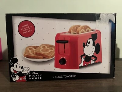 NUEVA tostadora Disney Mickey Mouse 2 rebanadas; impresiones orejas de Mickey en tostadas Foto 1 de 4