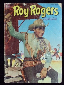 ROY ROGERS COMICS #53 DELL COMICS GOLDEN AGE WESTERN PHOTO COVER  - Picture 1 of 2