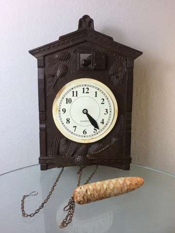Vintage USSR Soviet Cuckoo Clock Wall Hanging Bakelite Repair Cover